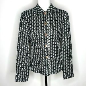 Judith Hart Sz 8 Blazer Black - White - Grey - classical style fabulous Buttons